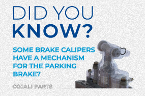 Did you know that some brake calipers have a mechanism for the parking brake?