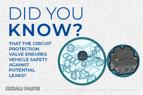Did you know that the circuit protection valve ensures vehicle safety against potential leaks?