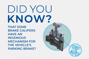 Você sabia que algumas pinças de travão têm um engenhoso mecanismo para o travão de estacionamento do veículo?