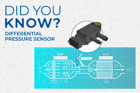 Знаете ли вы, что датчик дифференциального давления сигнализирует о необходимости замены противосажевого фильтра?